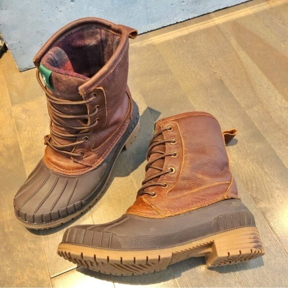 KAMIK Women Genuine Leather Brown Rubber Waterproof Outdoor Winter Boots Booties - Picture 11 of 12